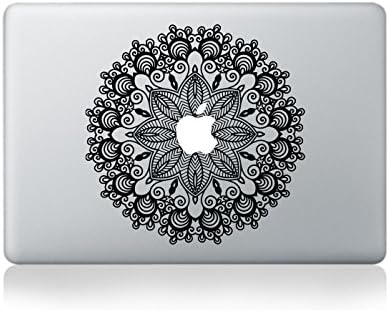 black flower Macbook Decals Macbook Pro Decal Stickers Mac Air for Apple Macbook