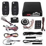 EASYGUARD EC002-V-NS Passive keyless Entry PKE car Alarm Push Button Start Remote Engine Start Touch Password keypad Entry Vibration Alarm DC12V