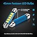 YITAMOTOR DE3175 42mm LED Festoon Bulb White Error Free Super Bright 6000K for Car Interior Dome Map Door Light 3021 3022 3175 6428, Pack of 4