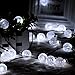 GDEALER Solar String Lights 20ft 30 LED White Crystal Ball Waterproof Outdoor String Lights Solar Powered Globe Fairy String Lights for Garden, Home, Landscape, Christmas Decoration (1)