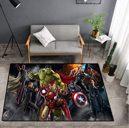 Fashion Carpet Boy Room Avengers Floor Mat Living Room Bedroom Coffee Tablerug Personality Slip Wear-Resistant Decoration 80cm*120cm