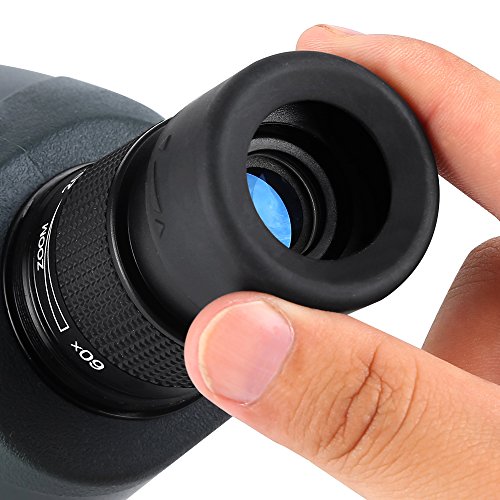 Eyeskey Spotting Scope, Waterproof 20-60x80 Zoom Spotting Scope Telescope with Retractable Eyepiece and Fully Multi Coated Optical Glass Lens, Comes with Carry Pouch and Tripod, Green - Thumbnail 4