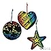Fun Express Magic Color Scratch Ornaments Craft Kit (24 Piece) Toy