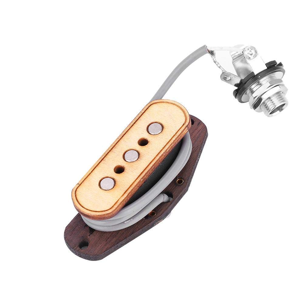 Alomejor 3 String Guitar Pickup DIY Cigar Guitar Box Prewire Guitar PickupTransducer for Guitar Repair with Input Jack