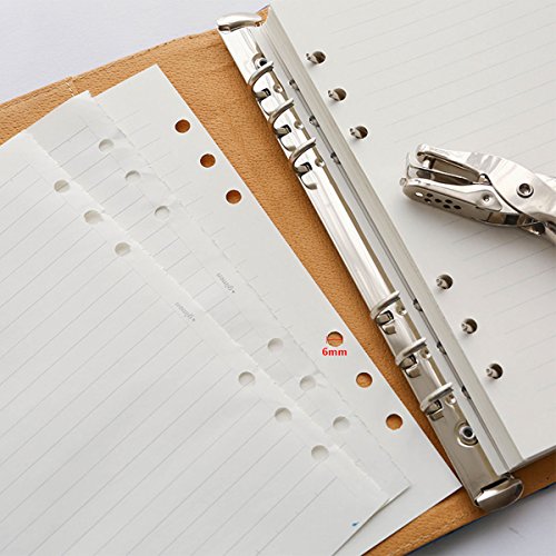 6 Pack Metal Hole Punchers Single Hole Punch Paper Puncher Ticket for School, Home and Office,1/4 Inch Holes - Thumbnail 5