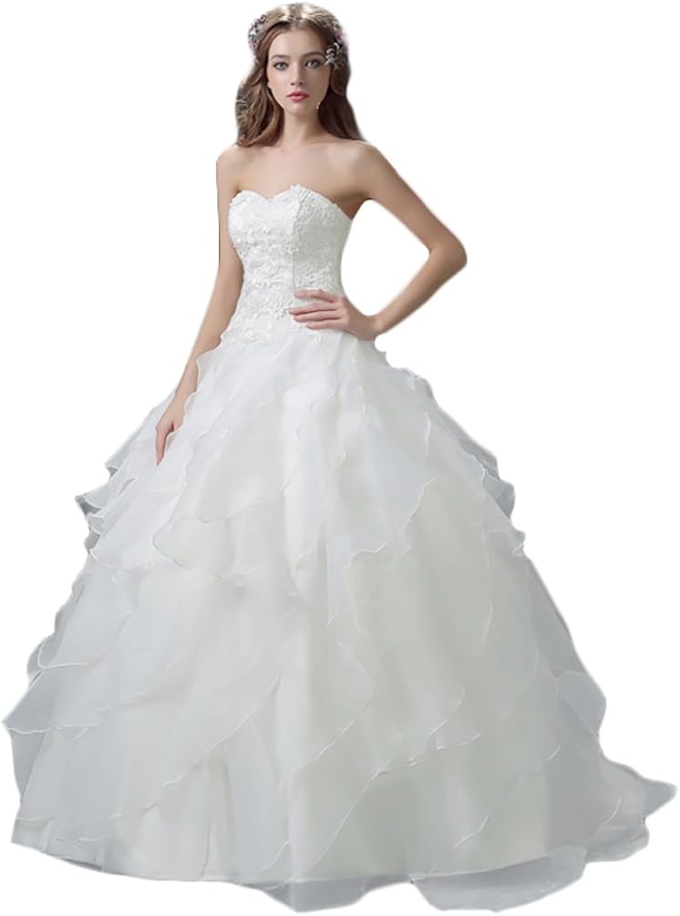 lace organza wedding dress