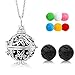 Lava Stone Aromatherapy Essential Oil Diffuser Necklace Pendant/Locket Antique Silver with 24