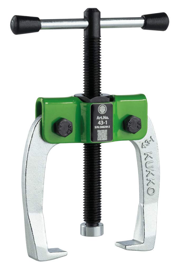 KUKKO 43-1 - Extractor de rodamientos autocentrante de 2 Patas a manivela (60x50 mm)