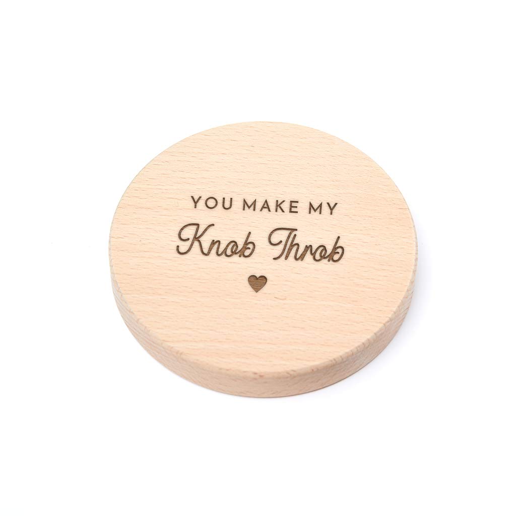 "You Make My Knob Throb" Coaster - Valentine's Day Anniversary for Girlfriend Boyfriend - Funny Rude