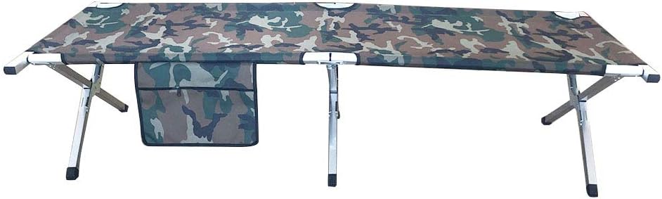 AllRight Folding Camping Bed Travel Outdoor Bed Ultralight Folding Fishing Camping Bed Portable Single Sleeping Indoor Bed,6 Light Aluminium Legs - 190cm x 64cm x 42cm