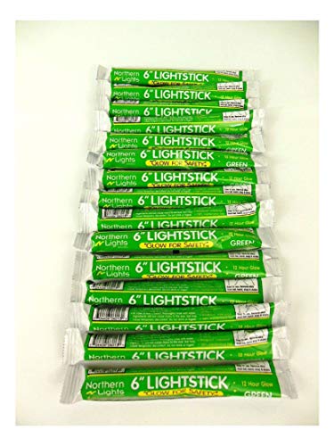Lot of 15 Emergency Light Sticks 12 Hour Green Disaster Survival Halloween USA