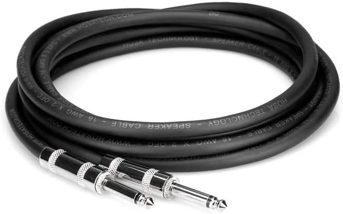 Hosa SKJ-603 1/4" TS to 1/4" TS Speaker Cable, 3 Feet: Home Audio & Theater