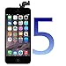 Screen Replacement for iPhone 5 [Black] - Giorefix LCD Touch Display Digitizer Include Home Button Full Pre-Assembly Kit with Repair Tools and Screen Protector