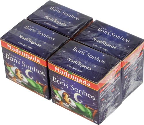 Madrugada - Good Dreams Mixed Tea 10 tea bags - 0.5oz (PACK OF 04) | Chá Chá Misto Bons Sonhos 10 sachês -15g