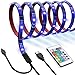 HUANUO HNLTV1-S 6.56ft TV LED Backlight Strip Lights with Remote Control and USB Powered 16 Colors RGB Bias for Television up to 60 inch, PC Monitor, Car, Home Theater