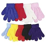 FoMann Kids Magic Gloves Children Knit Gloves Wholesale 12 Pairs(7 to 16 years)