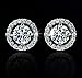 18k White Gold Gp Austria Swarovski Crystal Lady Wedding Engagement Earrings Studs E373