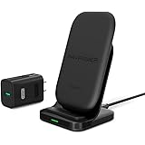 Wireless Charging Stand RAVPower 2 Coils 7.5W Qi-certified Compatible iPhone XS MAX XR X 8 & 8 Plus with HyperAir, 10W Qi for