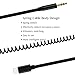 iPhone 8 iPhone X Aux Cord, Dreamvasion Spring Coiled Stereo Audio Cable with 8pin Male Lightning to Male 3.5mm Headphone Jack Adapter [Extend to 5ft] for iPhone 8 / 8 Plus, iPhone X, iPhone 7 /7 Plus