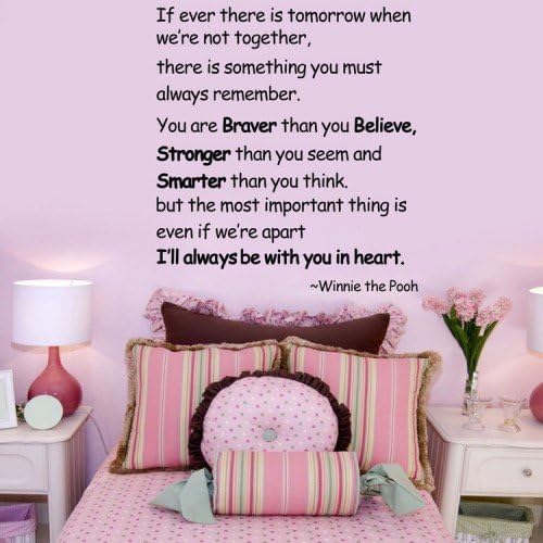 WallStickersUSA Wall Sticker Decal, If Ever There Is Tomorrow when Winnie The Pooh, Medium