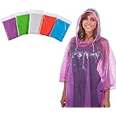 Clear Harbour Emergency Disposable Rain Poncho Pack for Adults | Women and Men's Rain Ponchos in Bulk | Extra Thick, Waterproof Reusable .03mm PE Plastic Material for Travel, Survival, and Fun.