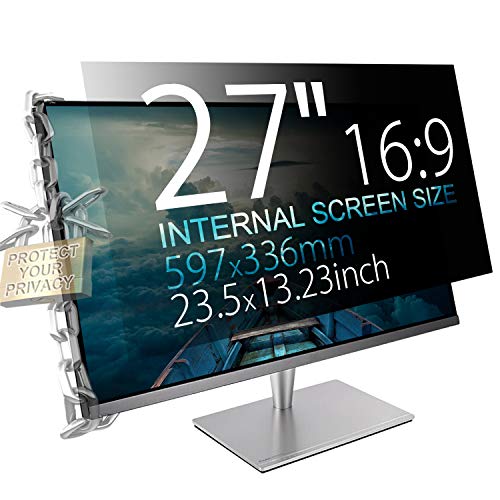 MAYAMANG 27″ (16:9 Aspect Ratio) Privacy Screen Protector for Widescreen Computer Monitor – 23.5×13.23 / 597x336mm – Privacy Filter Display Filter Film for Data confidentiality
