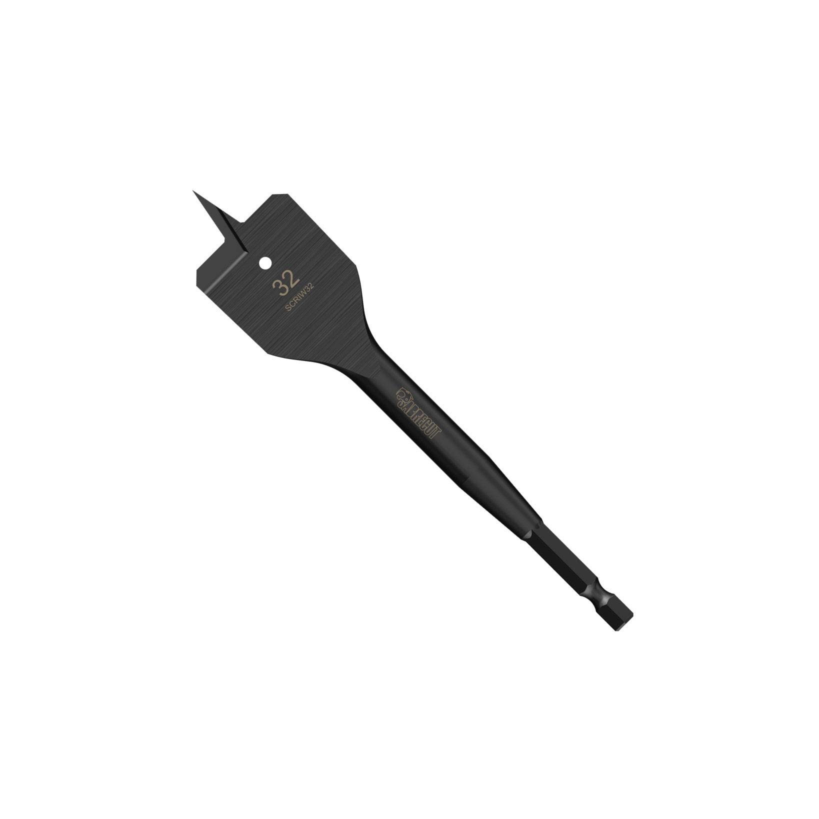 1 x SabreCut SCRIW32_1 32mm x 152mm Impact Rated Flat Wood Spade Bit for Softwood Hardwood Chipboard