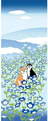 Amazoncom Hamamonyo Shiba Inu In Nemophila Flower Field