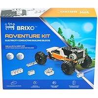 Dakott Brixo Conductive Chrome-Plated Building Bricks Kit for Lego City 4x4 Off-Roader Truck. Compatible with Lego 60387 Model. Not Include The Lego Set. Bring Life to Your Lego City 4x4 Off-Roader.