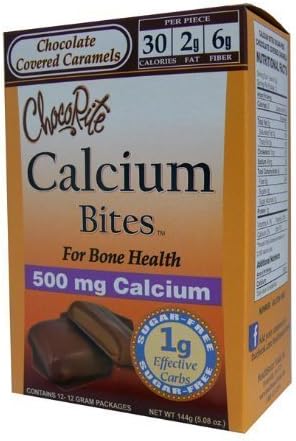 HealthSmart Foods Calcium Bites Sugar Free Chocolate Covered Caramels by Health Smart Foods