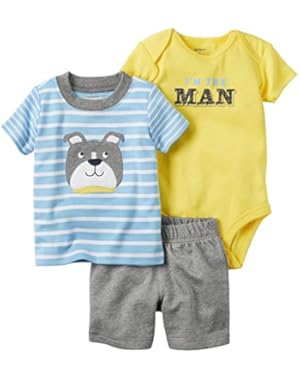 Carter's Baby Boys' 3 Piece Plaid Diaper Cover Set