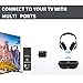 Wireless Headphones for TV Watching with Optical, ARTISTE ADH300 2.4GHz Digital Wireless TV Headphones, 100ft Distance Rechargeable for TV/PC/Phone (Black with Optical)