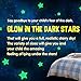 Glowing in the Dark Stars Wall Stickers - Glowing Reusable Ceiling Decors of 220 Stars and 1 Moon Set for Kids Bedding Rooms or Birthday Party