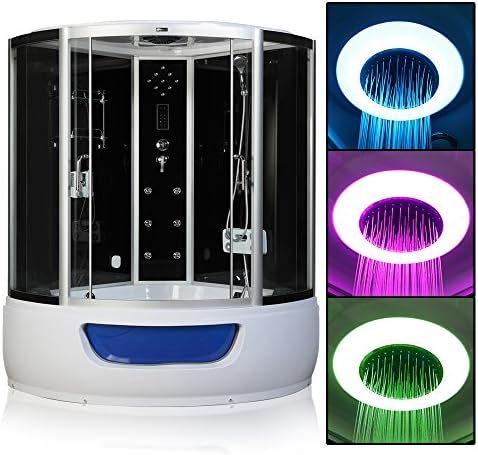 VIRPOL New 3KW Steam Whirlpool Shower Enclosure with Body Massgae Jets Bath Cabin ZM48