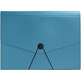 Office Depot® Brand Plastic File, 13 Pocket, Expansion 5-1/2", 8 1/2" x 11", Letter, Blue, Pack of 1