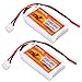 Floureon 2packs 2S 7.4V 450mAh 20C Lipo Battery (1.89 x 1.18 x 0.43 inch) for RC Quadcopter Airplane Helicopter Car Truck Boat Hobby