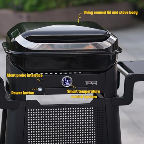 Volteq 6-in-1 Electric Barbecue, High Precision Table Grill 343°C with Intelligent Thermal Probe, Digital Control, Cooking Surface 54 x 32 cm, Ideal for Apartment, Balcony and Camping