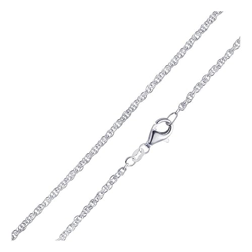 MATERIA Doppel Ankerkette Silber 925-2mm Damen Halskette Silber 5,0g in 40 45 50 60 70 cm #K41
