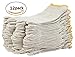 ABC 12 Pairs String Knit Work Gloves, 10 Inch Cotton and Polyester, Reusable Roping for Men and Women With Yellow Line, Breathable for BBQ