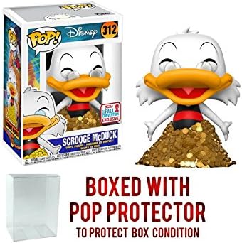 funko pop (Funko POP! Scrooge McDuck Swimsuit (2017 Fall Convention Exclusive) #312: Disney Ducktails Limited Edition Vinyl Figure + (Bundled with Pop BOX PROTECTOR CASE)