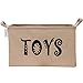 Hinwo 63L Large Capacity Burlap Storage Bin Basket Thickened Linen Jute Fabric Toy Chest Organizer with Handles for Kids Toys Laundry Clothes Nursery Playroom and Shelves, 22 x 15 x 12