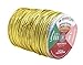 Mandala Crafts 1mm Light Gold Metallic Elastic Cord Tinsel String for Tag Ornament Hanging Gift Wrapping - 109 Yard Stretch Light Gold Rope Metallic Sting for Decorating Hair