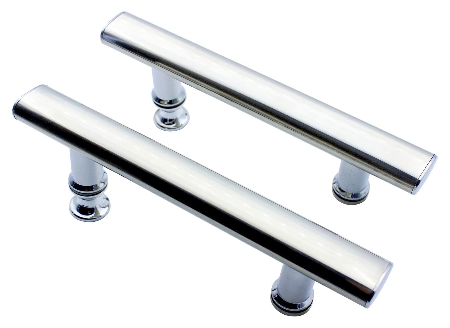 KEABATH 2 Pack Square Shower Door Handle with Plastic knobs Replacement for Shower Enclosure Shower Room Cabin Handle 145mm Hole to Hole Center