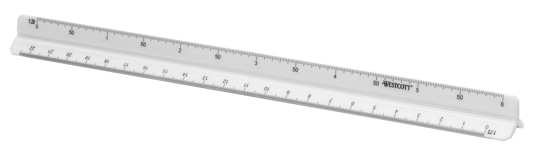 Westcott E-10163 00 Reduction Scale Architect 1, Plastic, 30 cm, White
