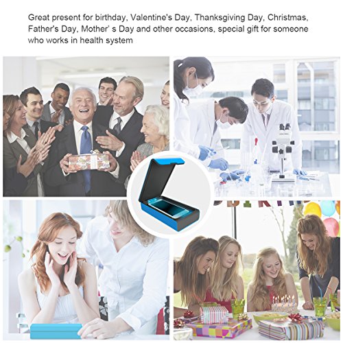 Smart Phone UV Sanitizer Portable UV Light Cell Phone Sterilizer Cleaner Aromatherapy Function Disinfector with USB Charging for iPhone Android Smart Phone Toothbrush Jewelry Watches (Blue)