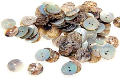 Easy Provider® 100 Mother of Pearl MOP Round Shell Buttons Craft 15mm CHIC