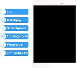 LADYSON White LCD Display Screen for Samsung Galaxy Tab A 9.7 P550 SM-P555 P550N view 2