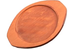 Beavorty Wooden Heat Insulation Pot Holder 15.75x12x1.8cm Multi-Function Kitchen Casserole Mat Stone Bowl