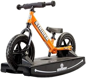 Strider 12 Sport Balance Bike and Baby Rocking Base (Orange) 6+ months