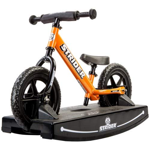 Strider 12 Sport Balance Bike and Baby Rocking Base (Orange) 6+ months